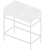 Консоль под раковину Artceram Fuori Scala на 80 см металл белый матовый ACA057 05