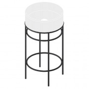 Консоль под раковину Artceram Vogue на 44 см металл черный матовый ACA058 17