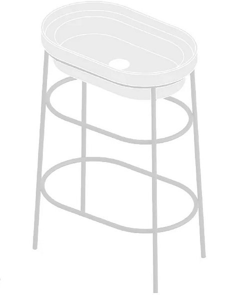 Консоль под раковину Artceram Fuori Scala на 58 см металл белый матовый ACA055 05