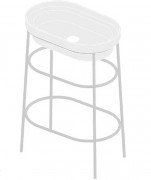 Консоль под раковину Artceram Fuori Scala на 58 см металл белый матовый ACA055 05