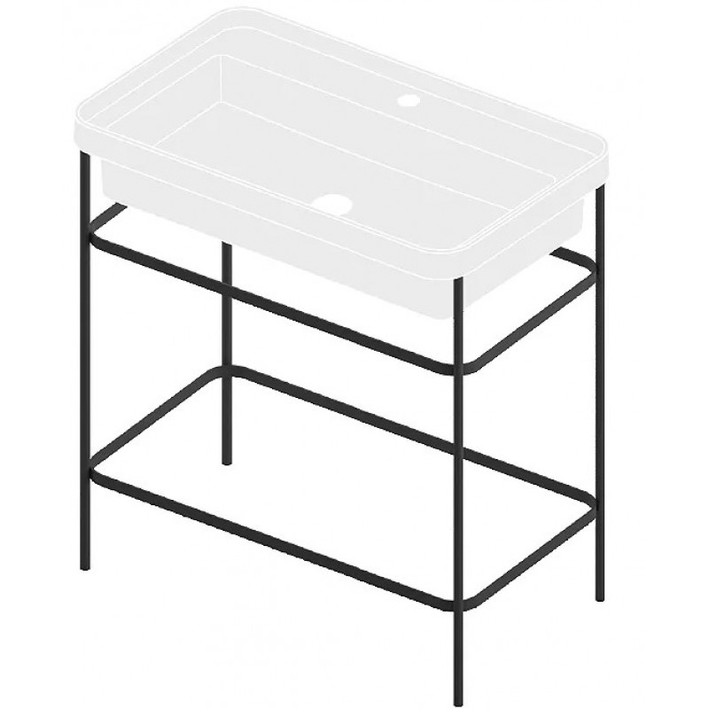 Консоль під раковину Artceram Fuori Scala на 60 см метал чорний матовий ACA056 17