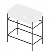 Консоль под раковину Artceram Fuori Scala на 80 см металл черный матовый ACA057 17