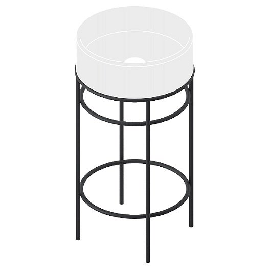 Консоль під раковину Artceram Vogue на 44 см метал чорний матовий ACA058 17