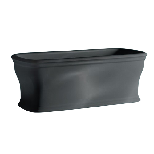 Ванна Artceram Neo 180x85 см искусственный камень LivingTec® черный глянцевый ACW003 03