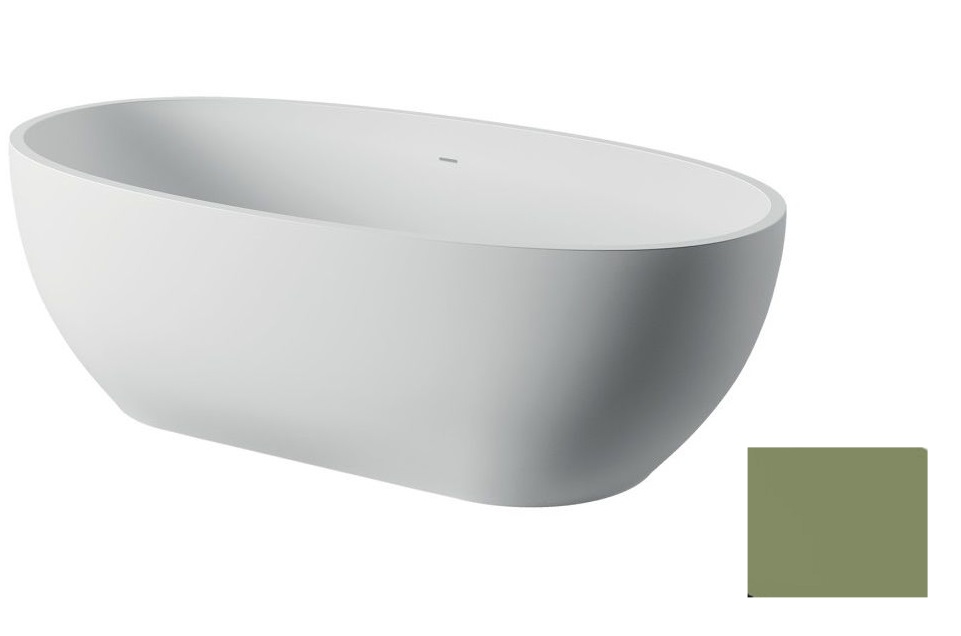 Ванна Artceram Hoop 170x70 см штучний камінь LivingTec® зелена шавлія ACW002 44