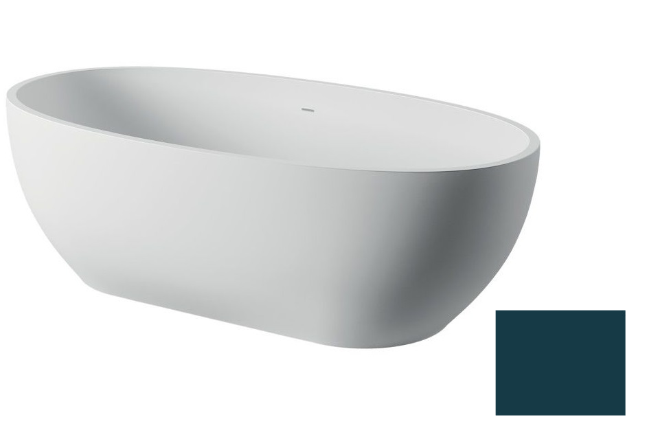 Ванна Artceram Hoop 170x70 см искусственный камень LivingTec® сине-зеленый ACW002 42