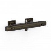 Термостат для душу Tres Over-wall двовентильний чорна бронза 19016905KMB