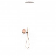 Душова система прихованого монтажу Tres Therm-Box із термостатом матове рожеве золото 26225005OPM