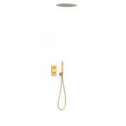 Душова система прихованого монтажу Tres Therm-Box із термостатом матове золото 21125006OM