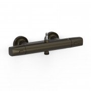 Термостат для душу Tres Over-wall двовентильна чорна бронза 19016904KMB