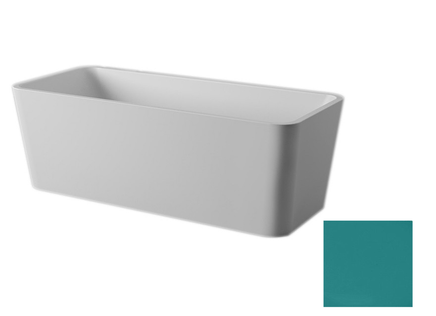 Ванна Artceram Square 180x80 см штучний камінь LivingTec® зелений ACW004 43