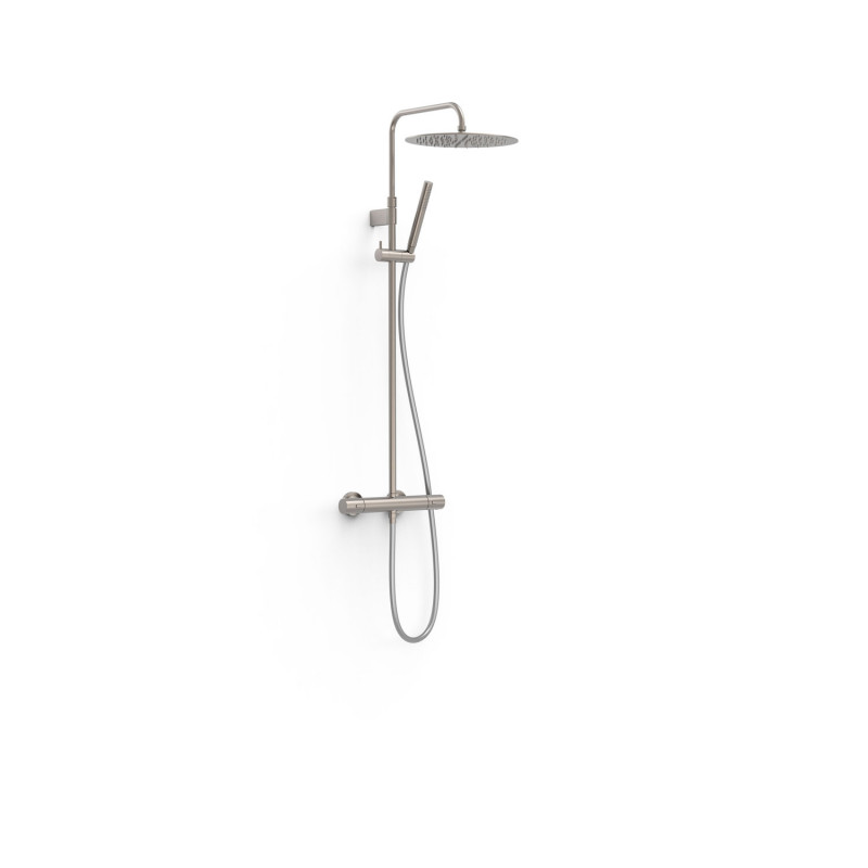 Душевая стойка Tres Over-wall с термостатом сталь 19039302AC
