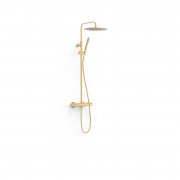 Душова стійка Tres Over-wall із термостатом матове золото 19039302OM