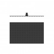 Лейка для верхнего душа Tres 400х250 мм нержавеющая сталь матовый черный 134315008NM