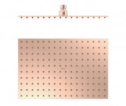 Лійка для верхнього душу Tres 300х200 мм нержавіюча сталь рожеве золото 134315007OP