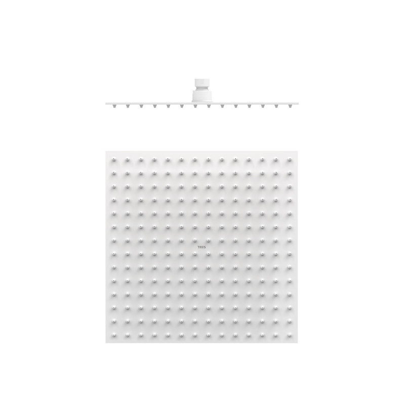 Лійка для верхнього душу Tres 300х300 мм нержавіюча сталь матовий білий 134315012BM