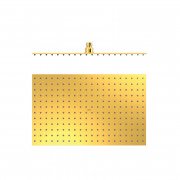 Лейка для верхнего душа Tres 400х250 мм нержавеющая сталь золото 134315008OR