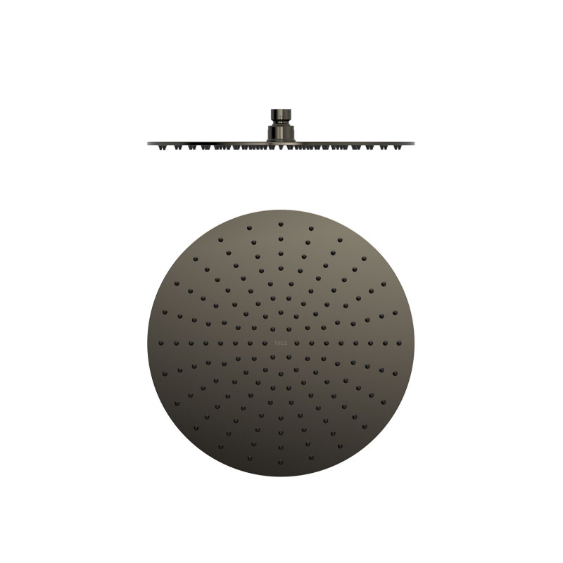 Лійка для верхнього душу Tres Ø 300 мм нержавіюча сталь металік чорний 134315010KM