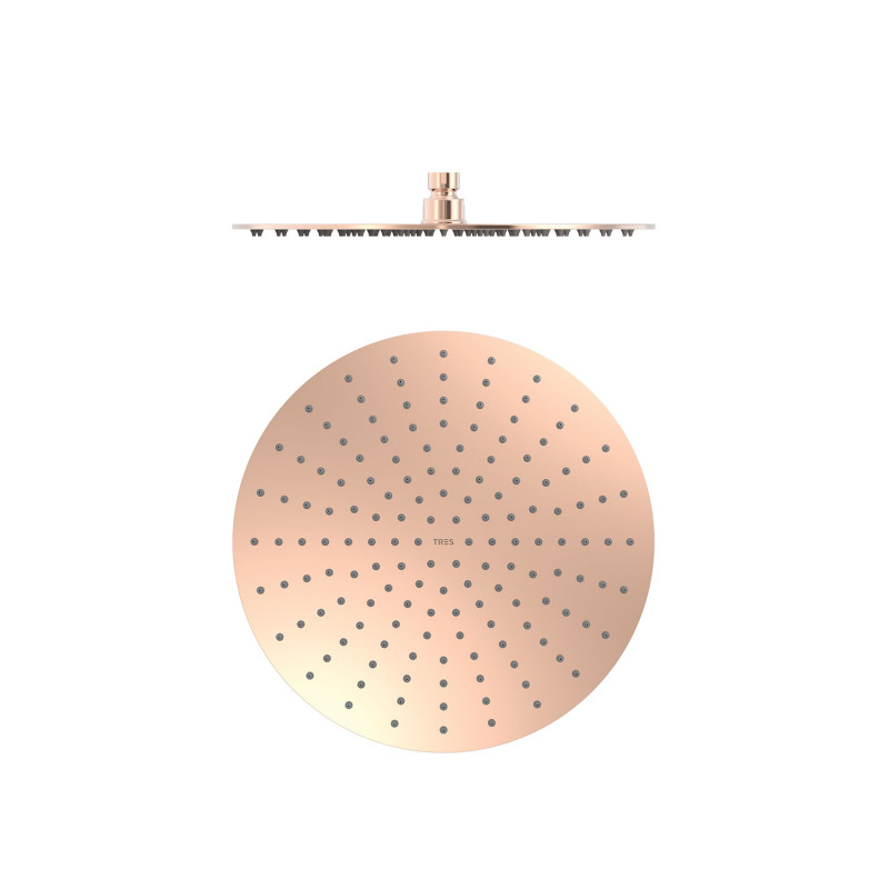 Лейка для верхнего душа Tres Ø 300 мм нержавеющая сталь розовое золото 134315010OP