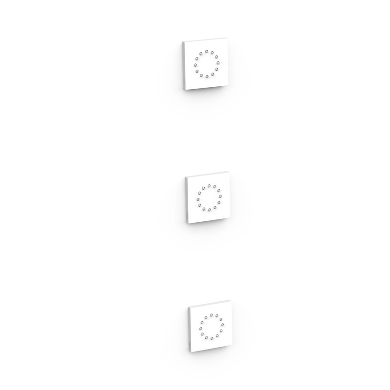 3 скрытых гидромассажных форсунки Tres матовый белый 13451501BM