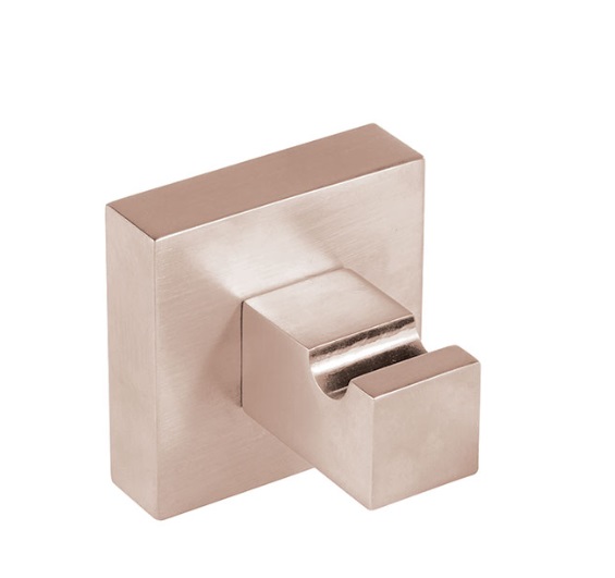Крючок для ванной Tres Cuadro-Tres одинарный матовое розовое золото 10723620OPM