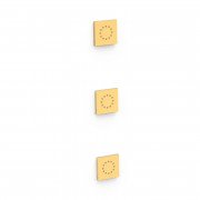 3 скрытых гидромассажных форсунки Tres матовое золото 13451501OM