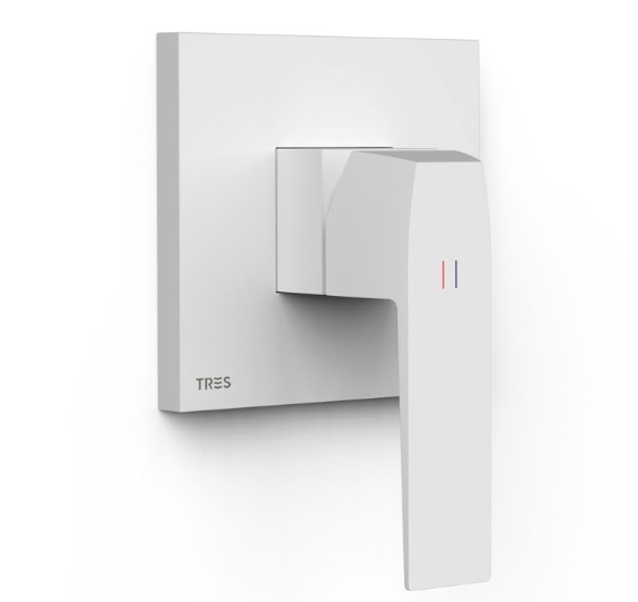 Смеситель для душа Tres Slim-Tres встраиваемый 1 потребитель матовый белый 20227810BM