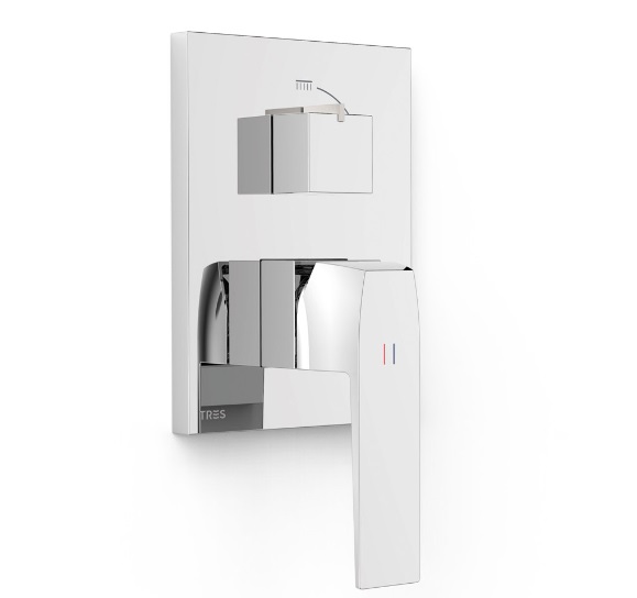 Смеситель для душа Tres Slim-Tres встраиваемый 2 потребителя хром 20228110