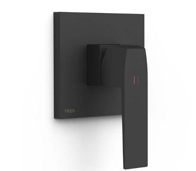 Змішувач для душу Tres Slim-Tres 1 споживач матовий чорний 20227810NM