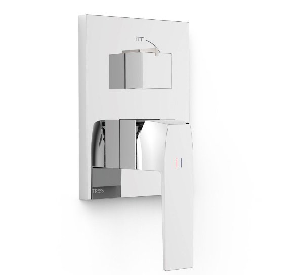 Смеситель для душа Tres Slim-Tres встраиваемый 2 потребителя хром 20228110