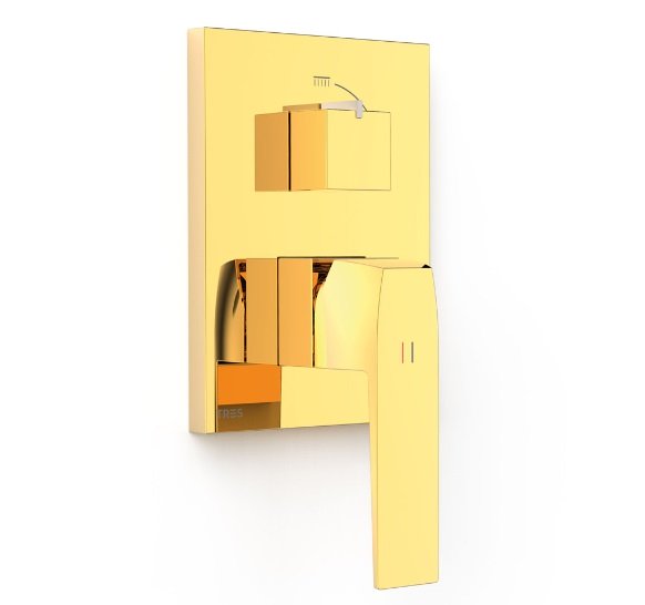 Змішувач для душу Tres Slim-Tres вбудований 2 споживача золото 20228110OR