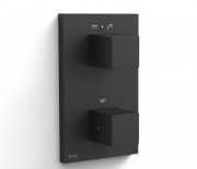 Термостат для душу Tres Therm-Box вбудований 2 споживача матовий чорний 00625001NM