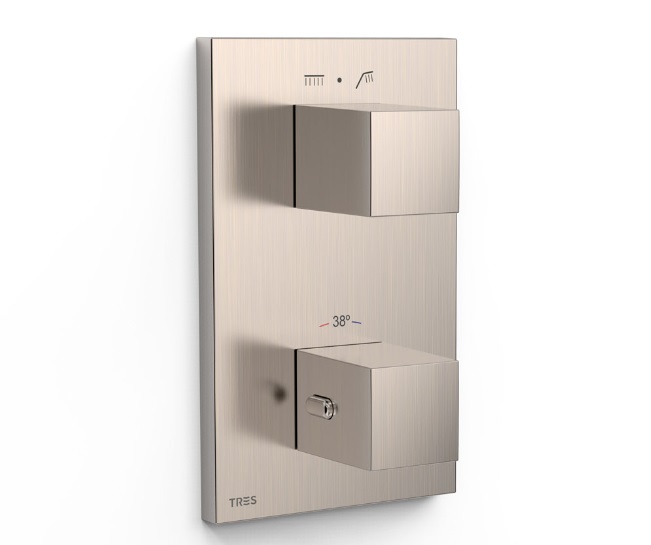 Термостат для душу Tres Therm-Box вбудований 2 споживача сталь 00625001AC