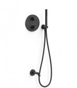 Термостат для ванної Tres Therm-Box на 2 споживача з душовим гарнітуром матовий чорний 26225006NM