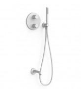 Термостат для ванной Tres Therm-Box на 2 потребителя с душевым гарнитуром матовый белый 26225006BM