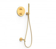 Термостат для ванной Tres Therm-Box на 2 потребителя с душевым гарнитуром матовое золото 26225006OM