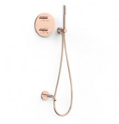 Термостат для ванной Tres Therm-Box на 2 потребителя с душевым гарнитуром розовое золото 26225006OP