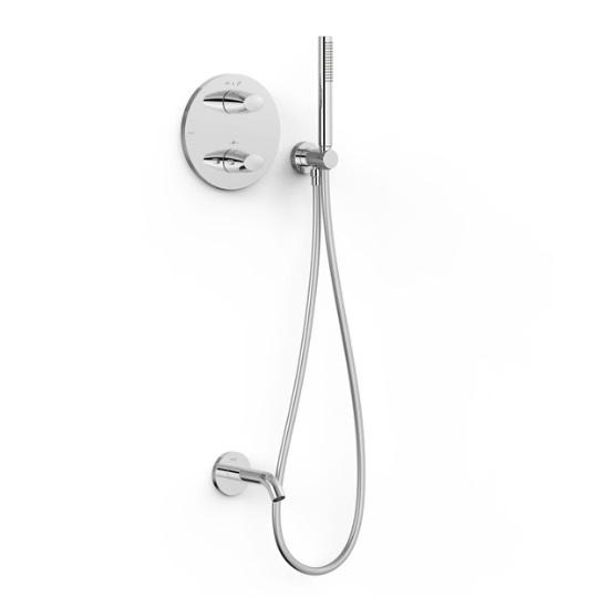 Термостат для ванної Tres Therm-Box на 2 споживача з душовим гарнітуром хром 28125006