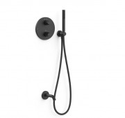 Термостат для ванной Tres Therm-Box на 2 потребителя с душевым гарнитуром матовый черный 28125006NM