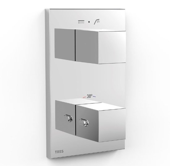 Змішувач для душу Tres Therm-Box вбудований 2 споживача хром 00625001