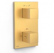 Термостат для душу Tres Therm-Box вбудований 2 споживача матове золото 00625001OM