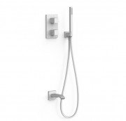 Термостат для ванной Tres Therm-Box на 2 потребителя с душевым гарнитуром матовый белый 00625006BM