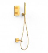 Термостат для ванной Tres Therm-Box на 2 потребителя с душевым гарнитуром золото 00625006OR