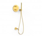 Термостат для ванной Tres Therm-Box на 2 потребителя с душевым гарнитуром золото 26225006OR