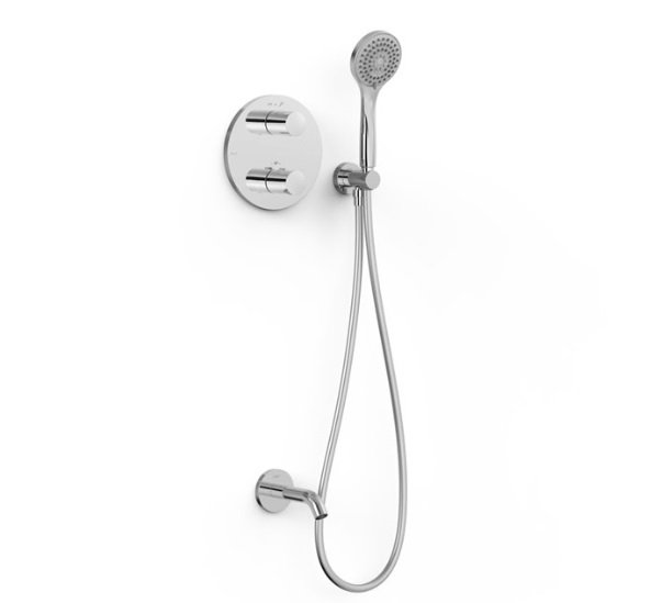 Термостат для ванной Tres Therm-Box на 2 потребителя с душевым гарнитуром хром 20425006