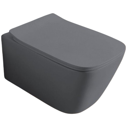 Унитаз подвесной ArtCeram A16 безободковый 36х52,5 см керамика серо-синий ASV003 37;00