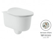 Унитаз подвесной ArtCeram Chic безободковый 38х53 см керамика terrazo chiaro CHV001 89;00