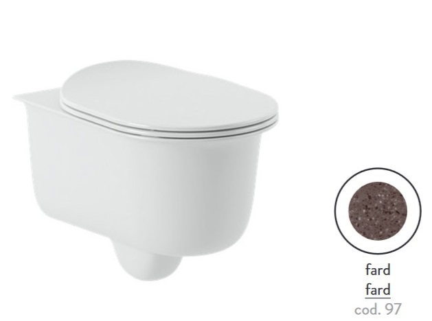 Унітаз підвісний ArtCeram Chic безободковий 38х53 см кераміка fard CHV001 97;00