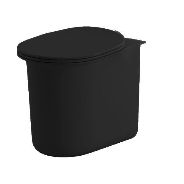 Унитаз напольный ArtCeram Chic безободковый 38х54 см керамика черный матовый CHV002 17;00