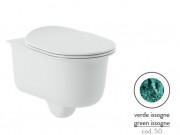Унитаз подвесной ArtCeram Chic безободковый 38х53 см керамика verde issogne CHV001 50;00